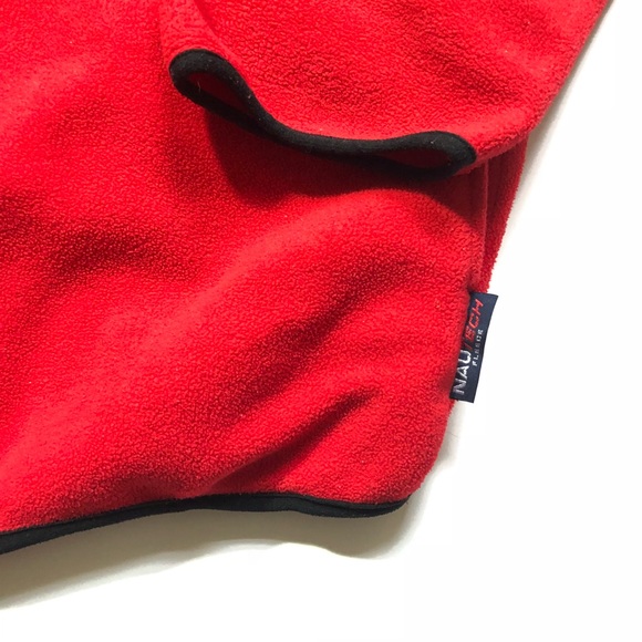 Vtg Nautica Competition Fleece Red Sz XL - Picture 4 of 4